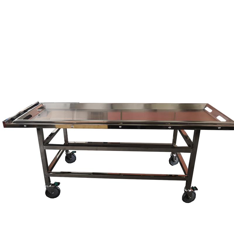 stainless steel morgue stretcher
