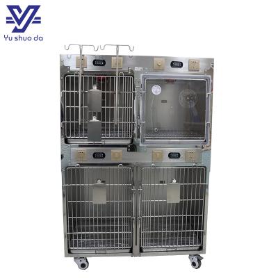  YSD-VE 10 Professional Veterinary-Grade Mobile Easy-to-Clean Stainless Steel Veterinary Cages .