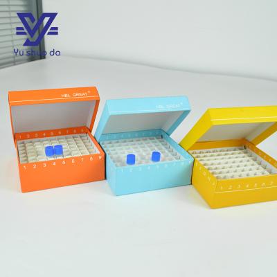  Laboratory 2ml/5ml Vials 81 Wells Cardboard Cryogenic Storage Box with Grid Insert .